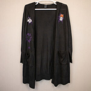 Torrid Disney Minnie and Mickey Halloween black hooded open cardigan-2X